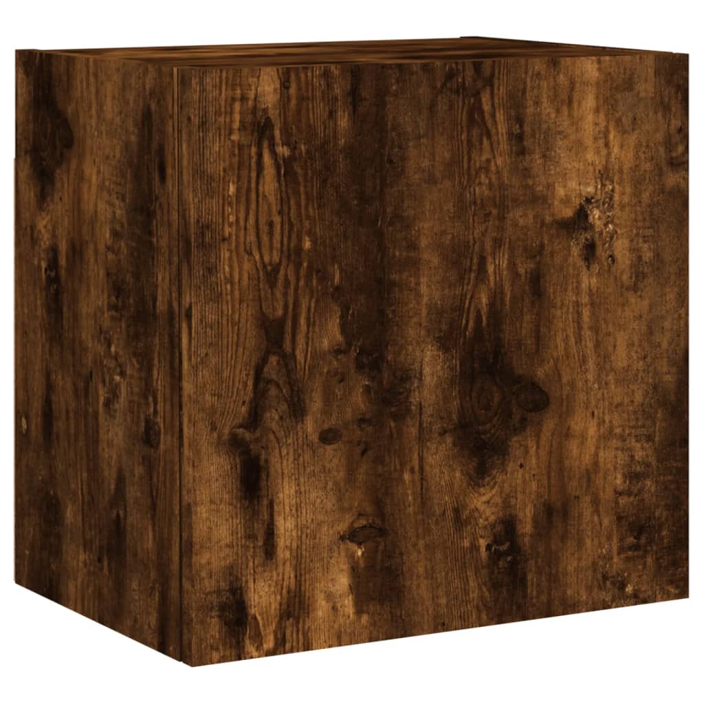 Meuble TV mural chêne fumé 40,5x30x40 cm bois d'ingénierie - XIOS
