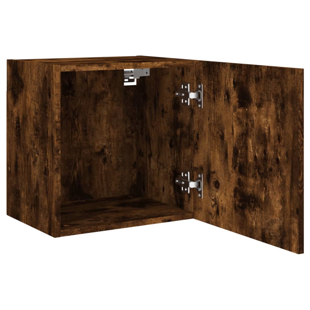 Meuble TV mural chêne fumé 40,5x30x40 cm bois d'ingénierie - XIOS