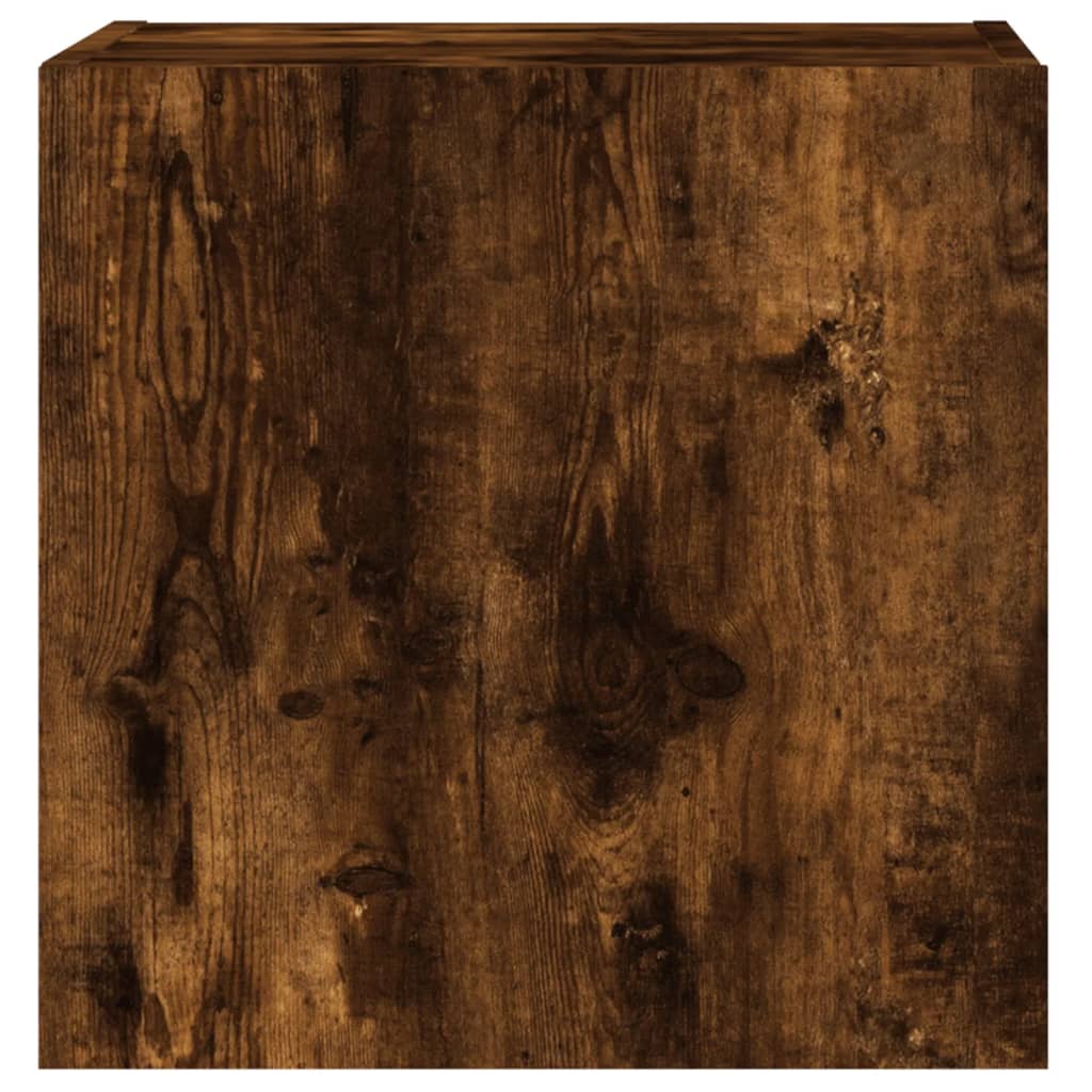 Meuble TV mural chêne fumé 40,5x30x40 cm bois d'ingénierie - XIOS