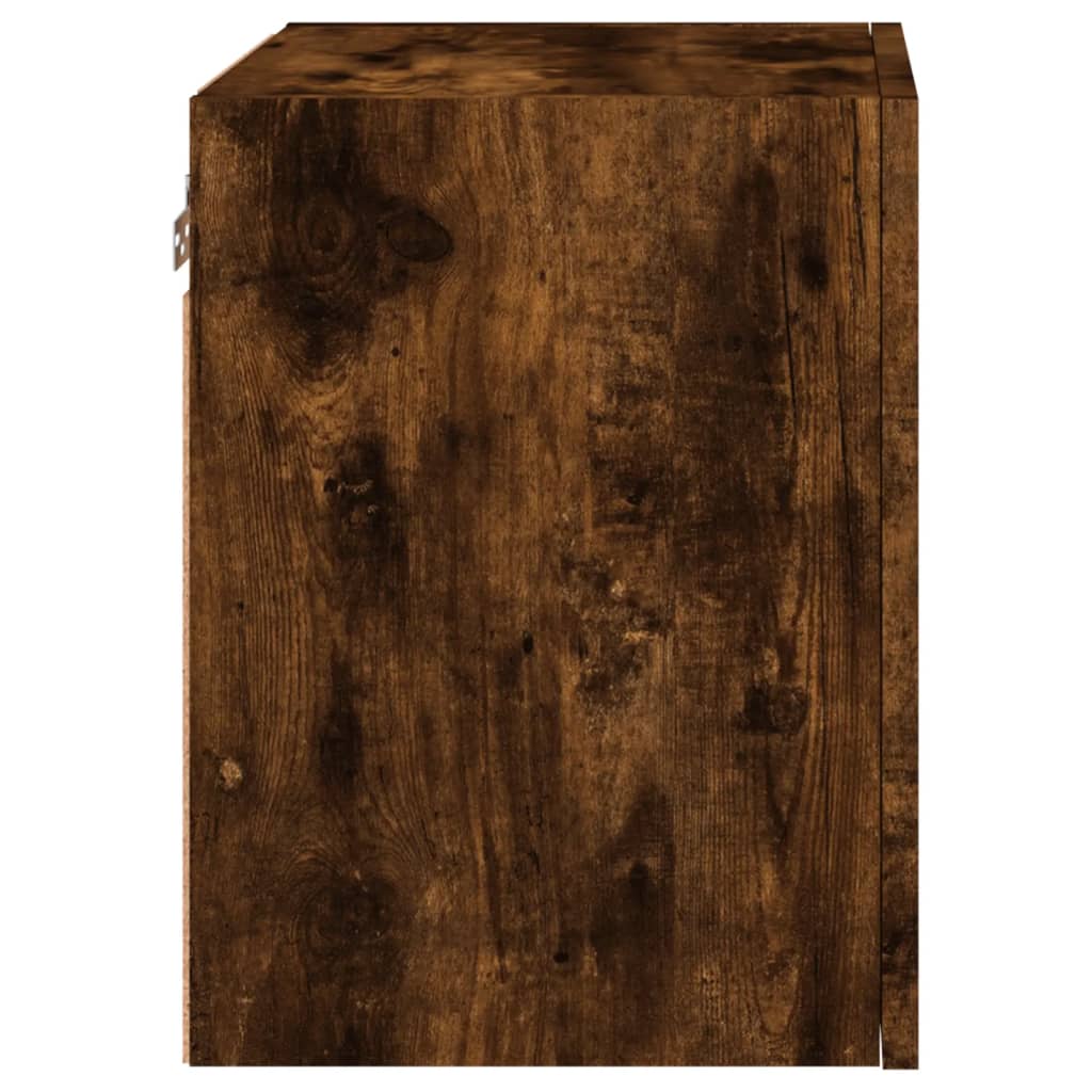 Meuble TV mural chêne fumé 40,5x30x40 cm bois d'ingénierie - XIOS