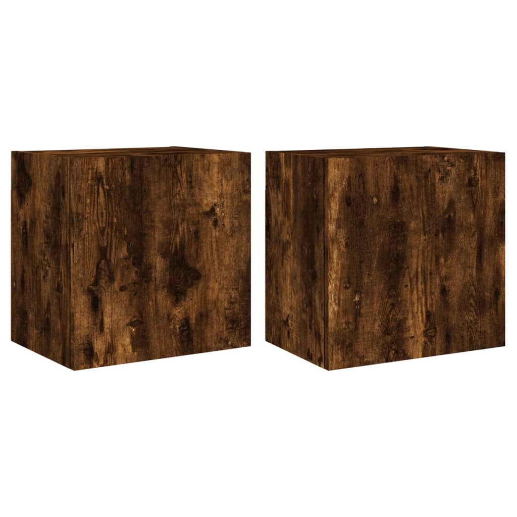 Meubles TV muraux 2 pcs chêne fumé 40,5x30x40cm bois ingénierie - XIOS