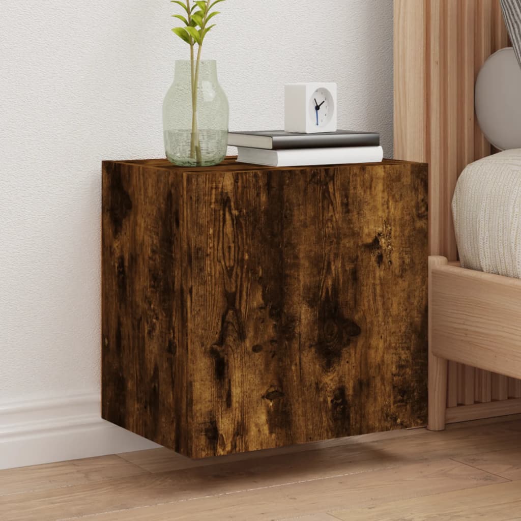 Meubles TV muraux 2 pcs chêne fumé 40,5x30x40cm bois ingénierie - XIOS