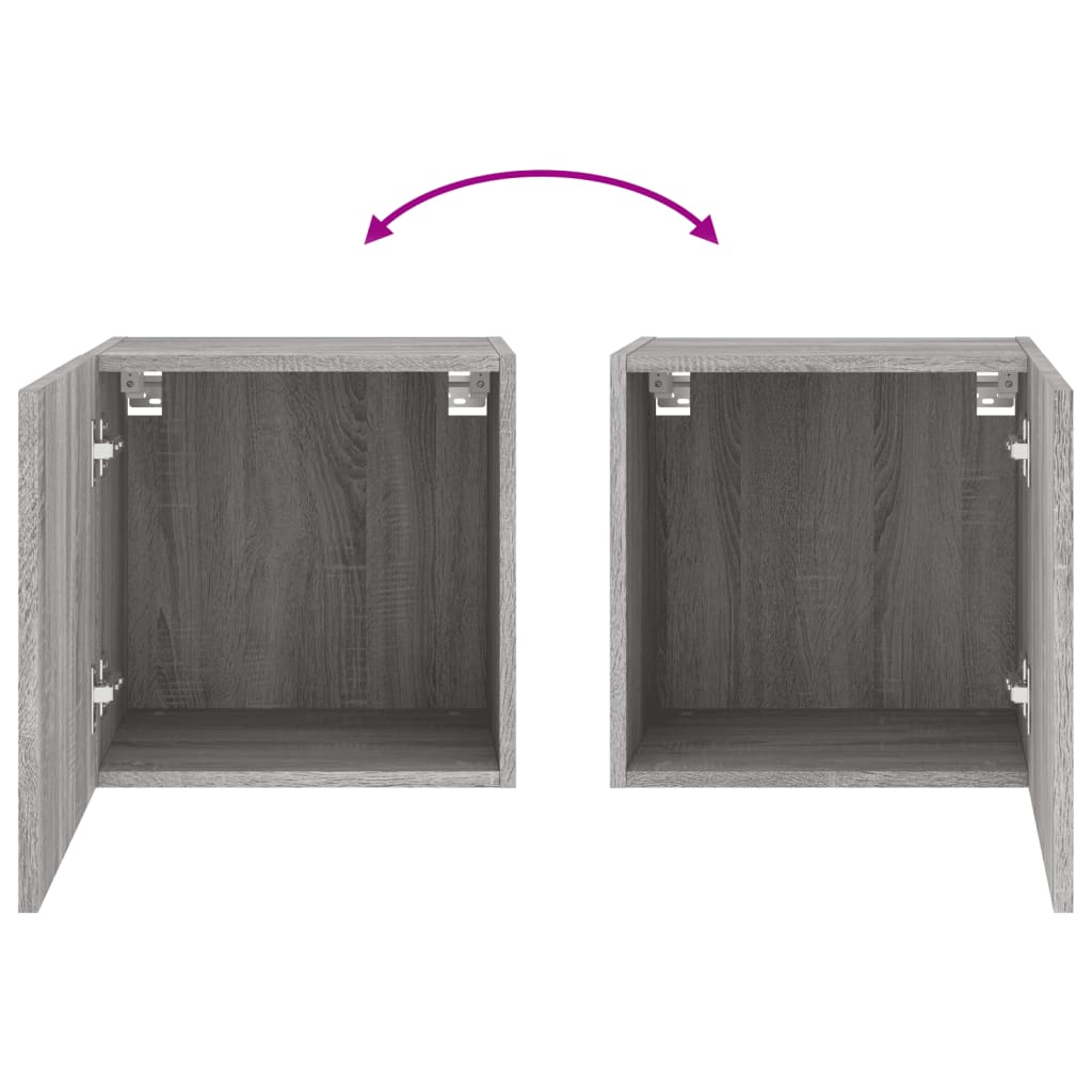Meuble TV mural sonoma gris 40,5x30x40 cm bois d'ingénierie - XIOS