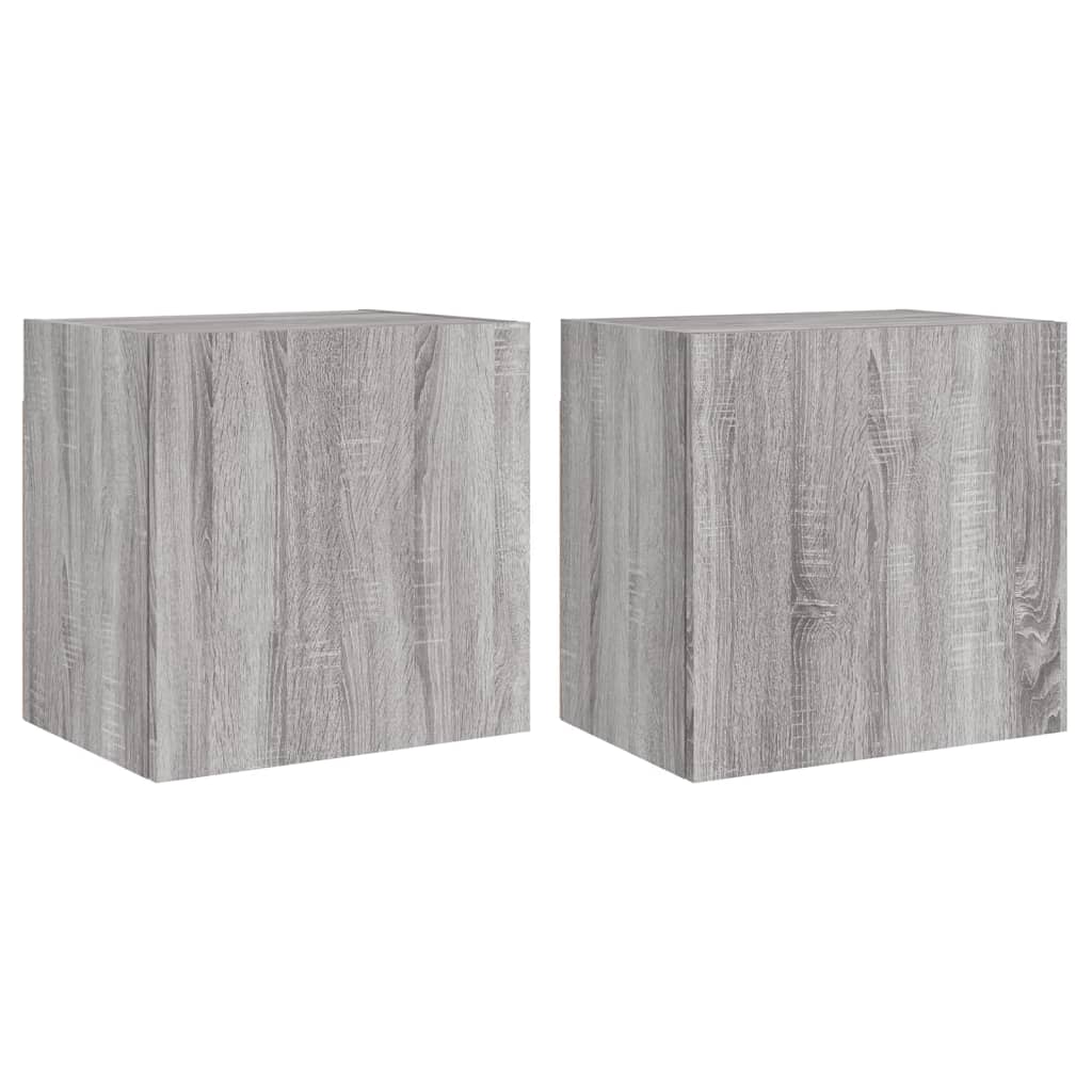 Meubles TV muraux 2pcs sonoma gris 40,5x30x40cm bois ingénierie - XIOS