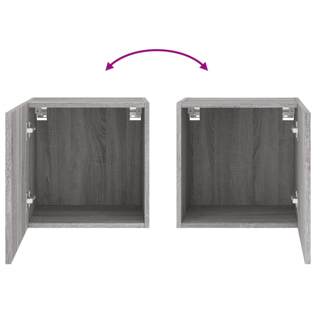 Meubles TV muraux 2pcs sonoma gris 40,5x30x40cm bois ingénierie - XIOS