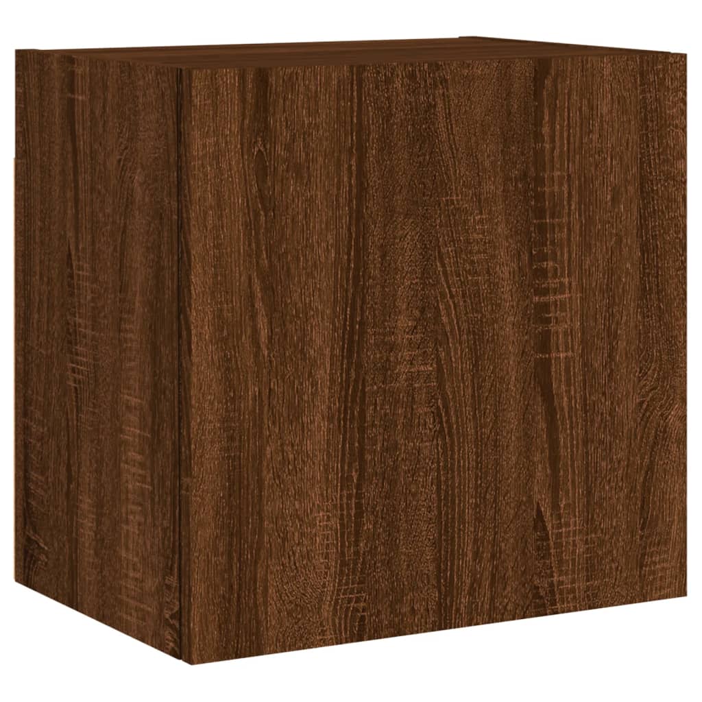 Meuble TV mural chêne marron 40,5x30x40 cm bois d'ingénierie - XIOS