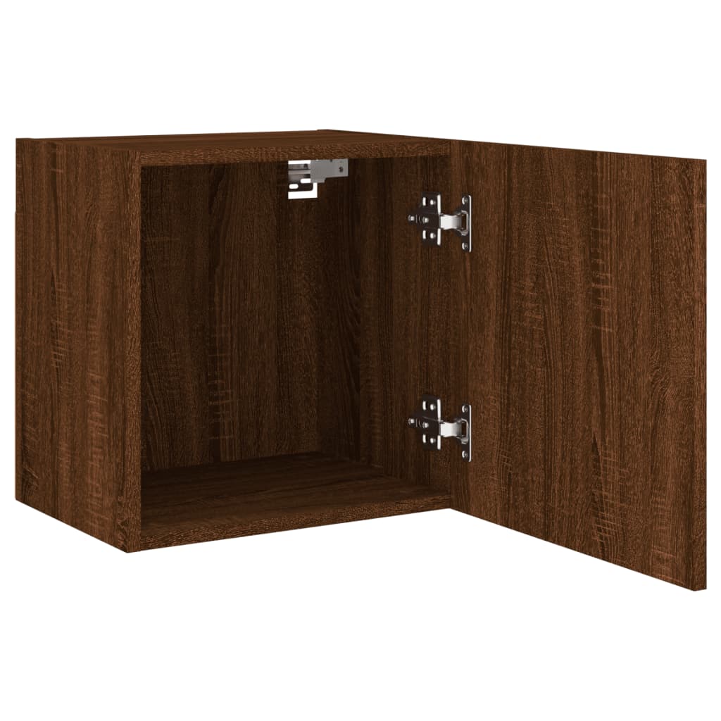 Meuble TV mural chêne marron 40,5x30x40 cm bois d'ingénierie - XIOS