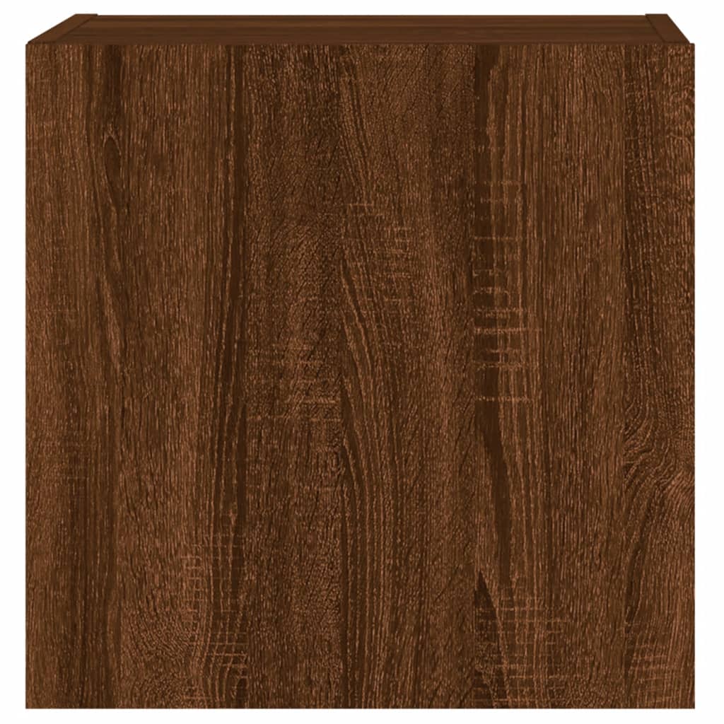 Meuble TV mural chêne marron 40,5x30x40 cm bois d'ingénierie - XIOS