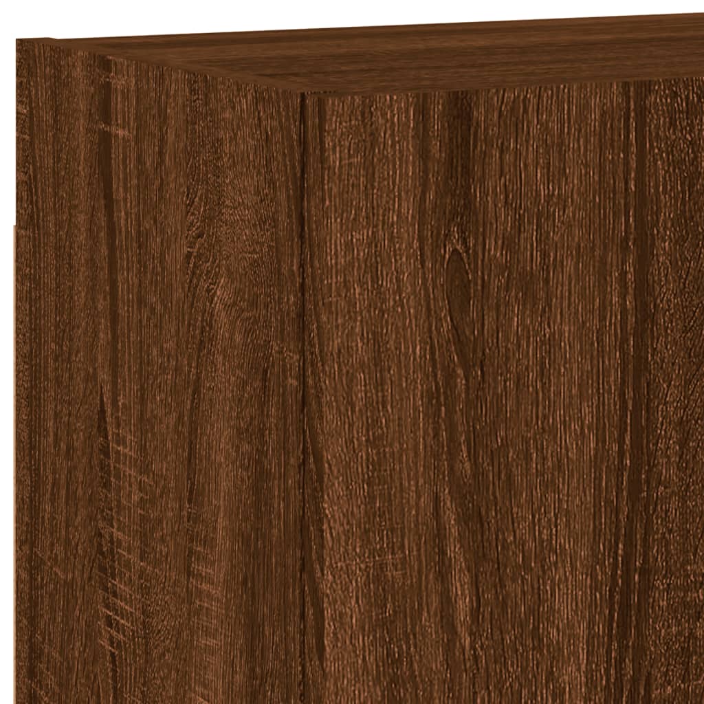 Meuble TV mural chêne marron 40,5x30x40 cm bois d'ingénierie - XIOS