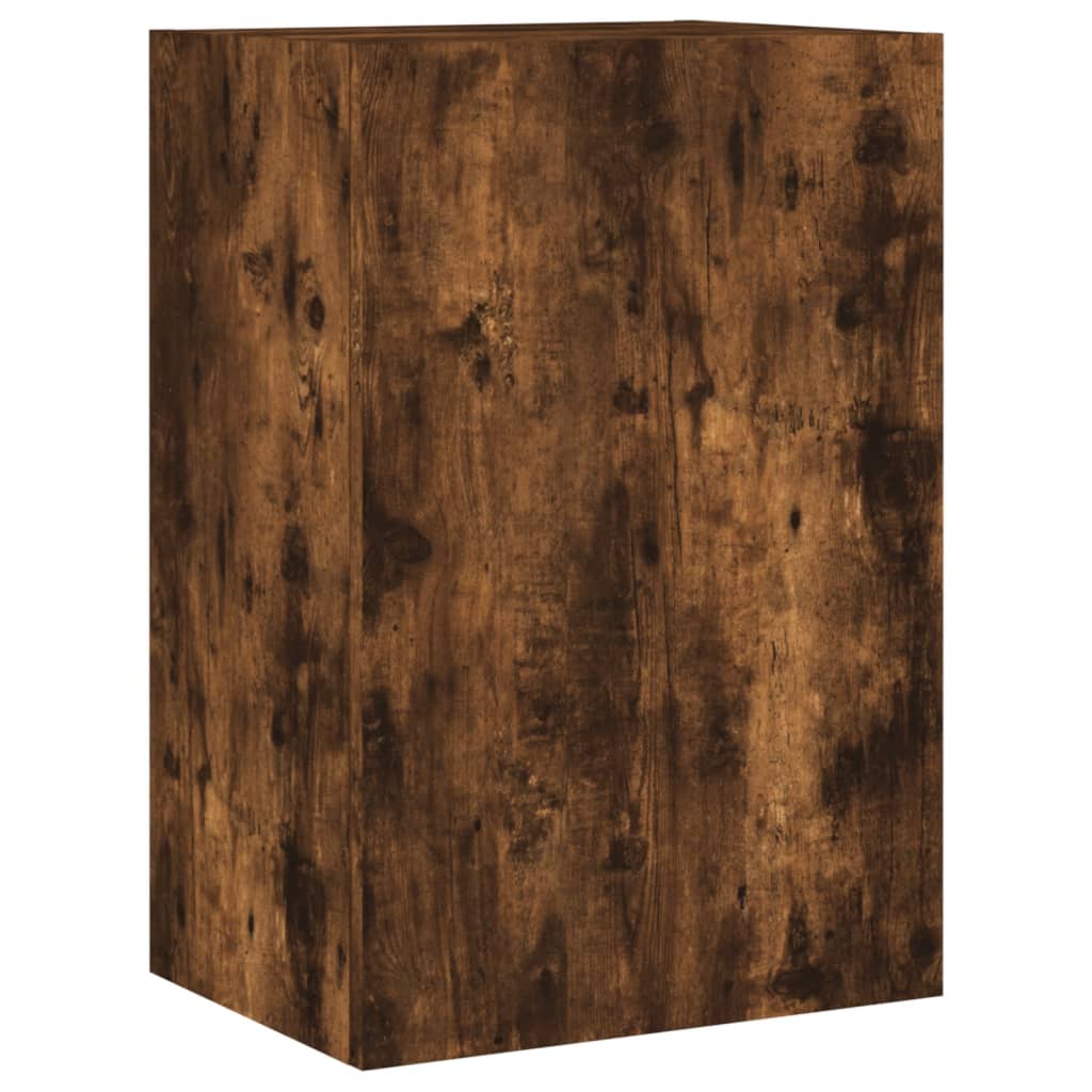 Meuble TV mural chêne fumé 40,5x30x60 cm bois d'ingénierie - XIOS