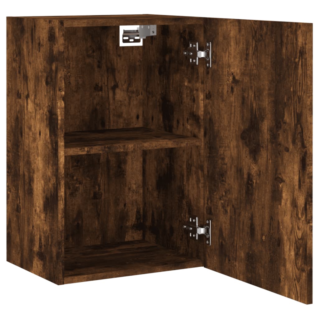 Meuble TV mural chêne fumé 40,5x30x60 cm bois d'ingénierie - XIOS