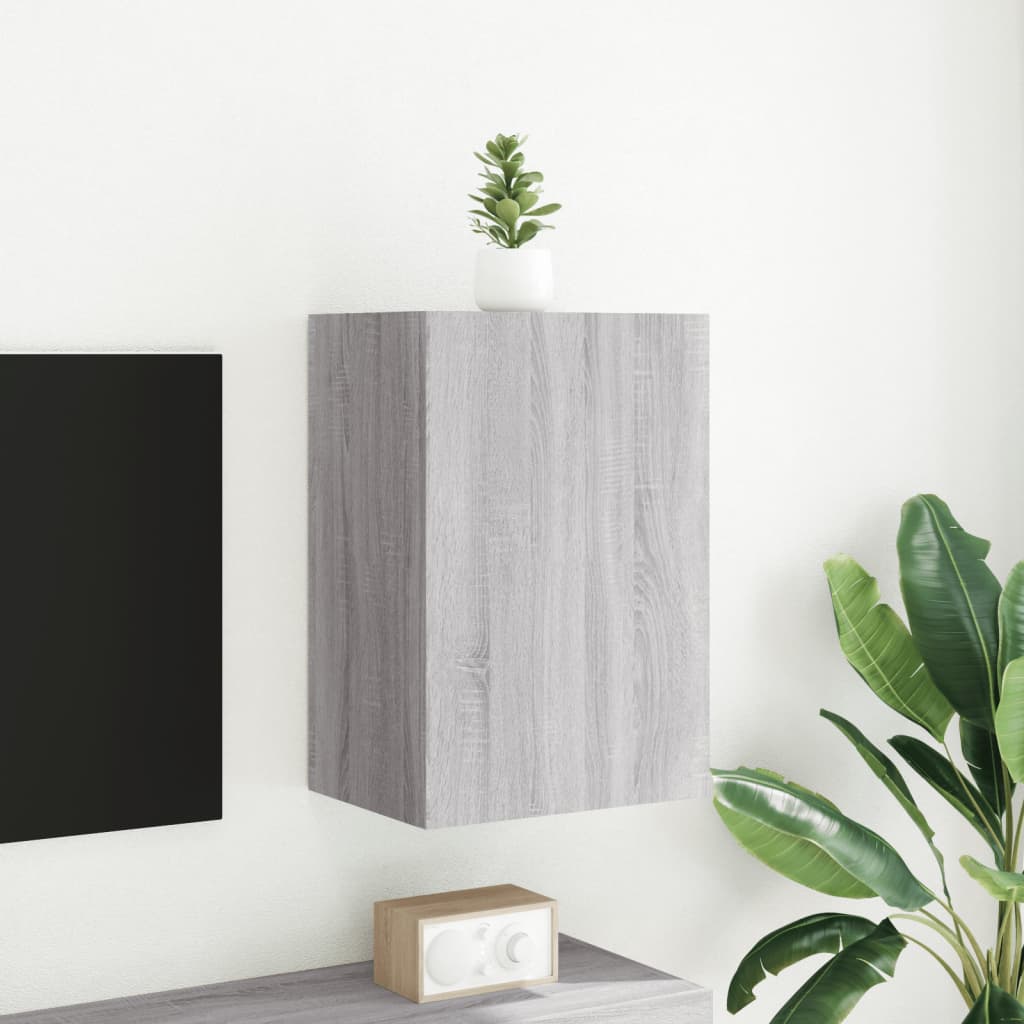 Meuble TV mural sonoma gris 40,5x30x60 cm bois d'ingénierie - XIOS