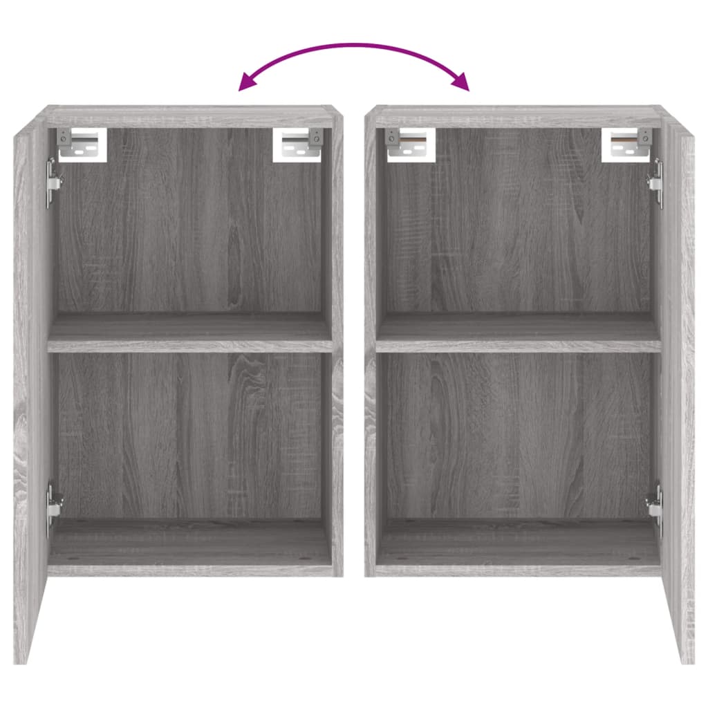 Meuble TV mural sonoma gris 40,5x30x60 cm bois d'ingénierie - XIOS