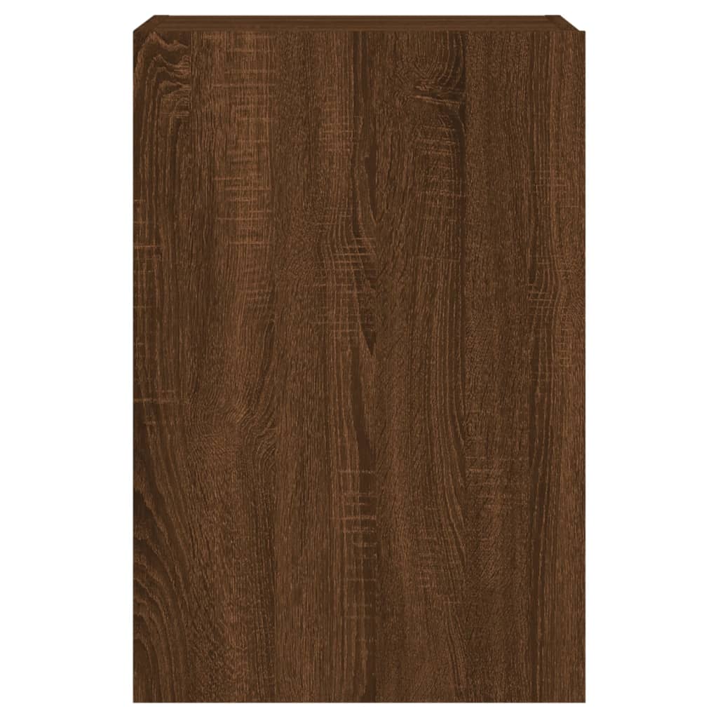 Meuble TV mural chêne marron 40,5x30x60 cm bois d'ingénierie - XIOS