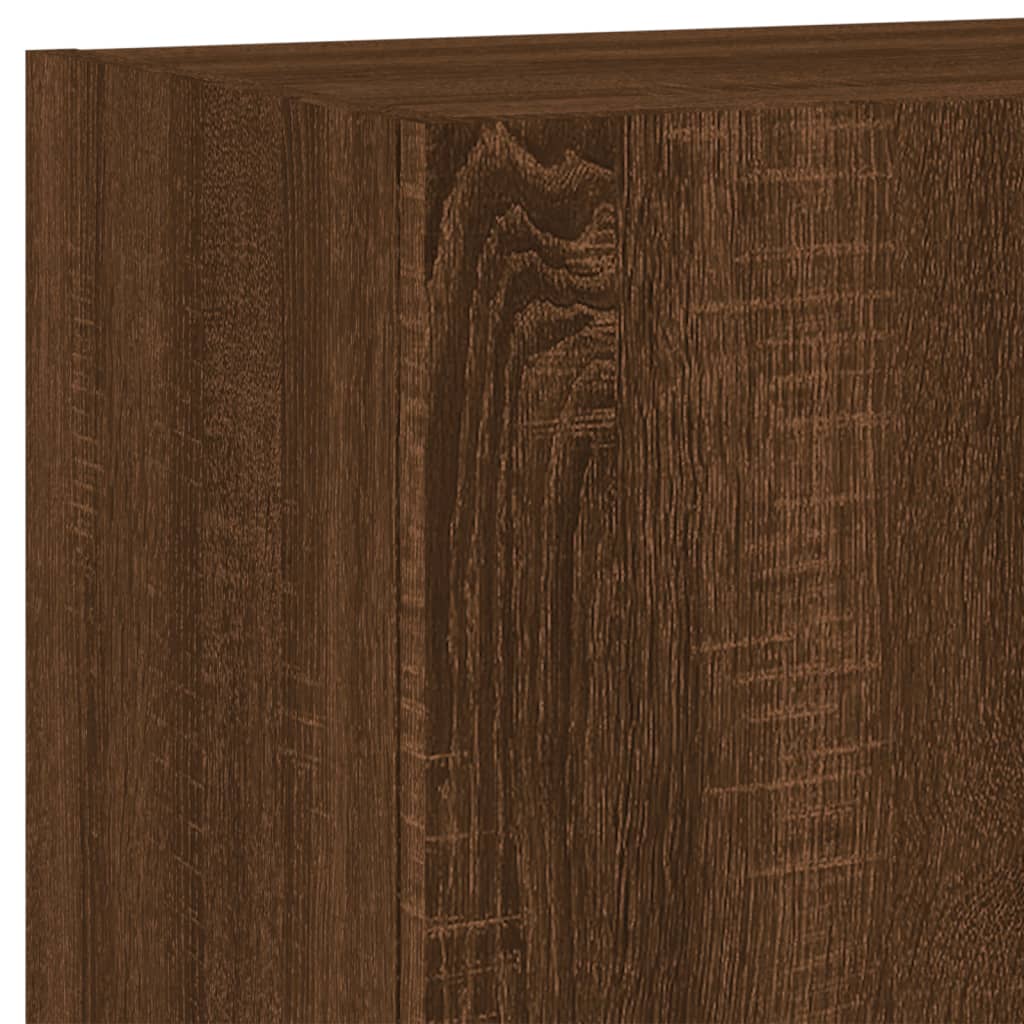 Meuble TV mural chêne marron 40,5x30x60 cm bois d'ingénierie - XIOS