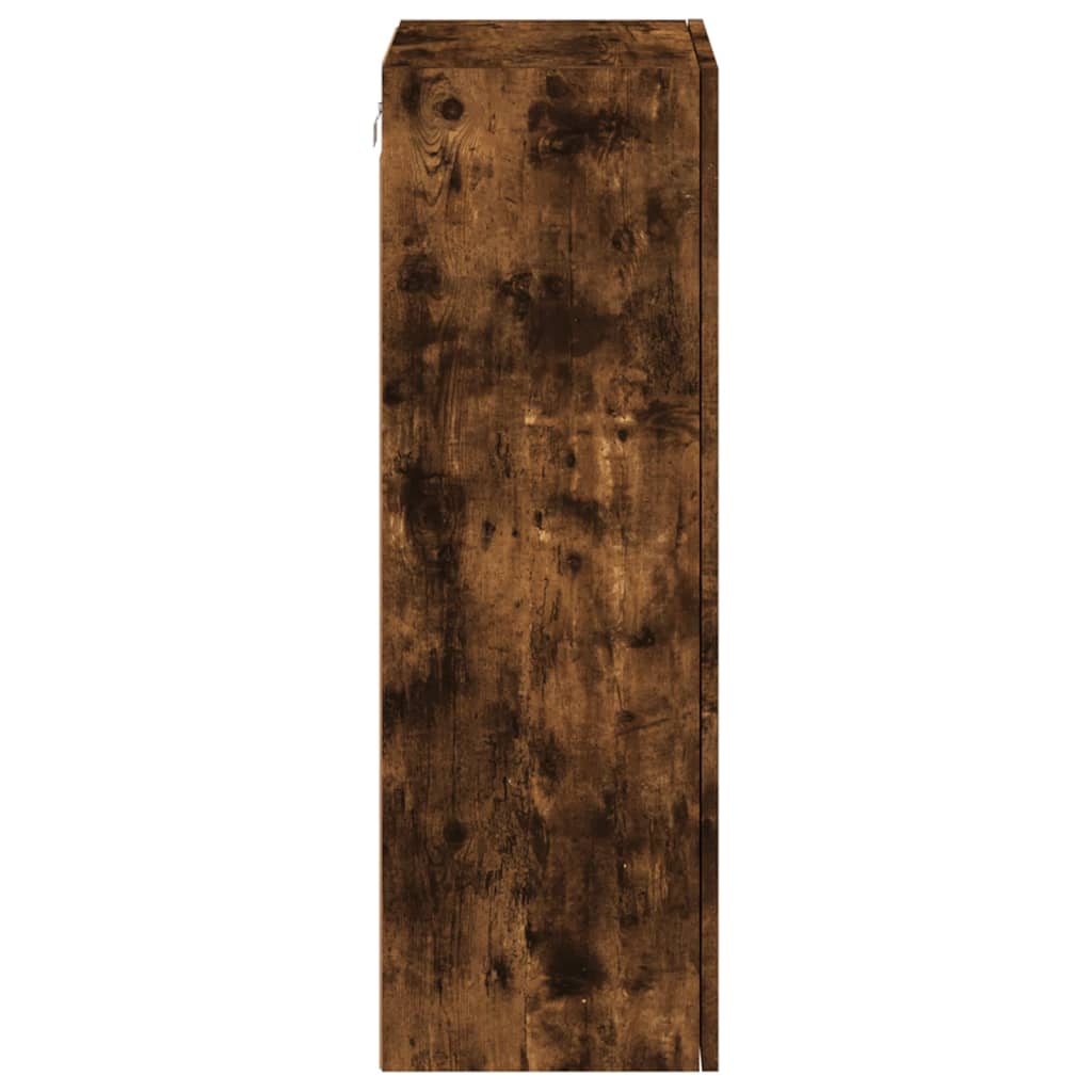 Meuble TV mural chêne fumé 40,5x30x90 cm bois d'ingénierie - XIOS