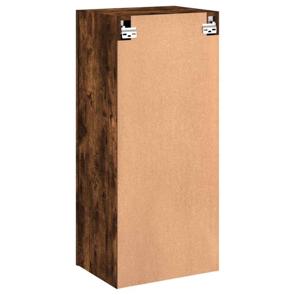 Meuble TV mural chêne fumé 40,5x30x90 cm bois d'ingénierie - XIOS