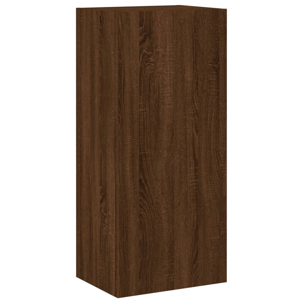 Meuble TV mural chêne marron 40,5x30x90 cm bois d'ingénierie - XIOS