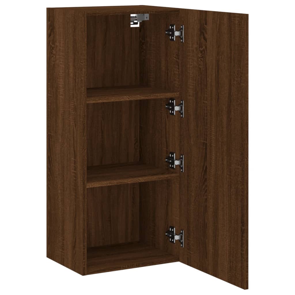 Meuble TV mural chêne marron 40,5x30x90 cm bois d'ingénierie - XIOS