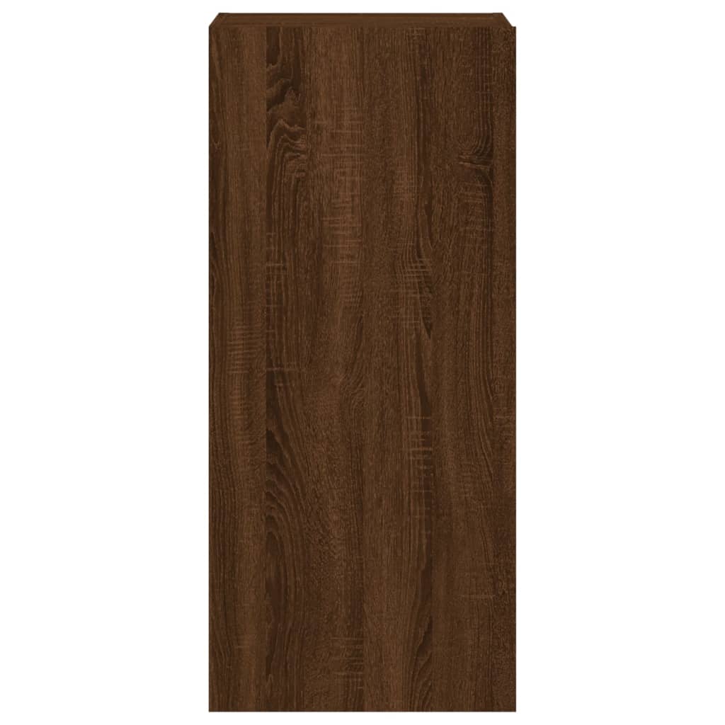 Meuble TV mural chêne marron 40,5x30x90 cm bois d'ingénierie - XIOS