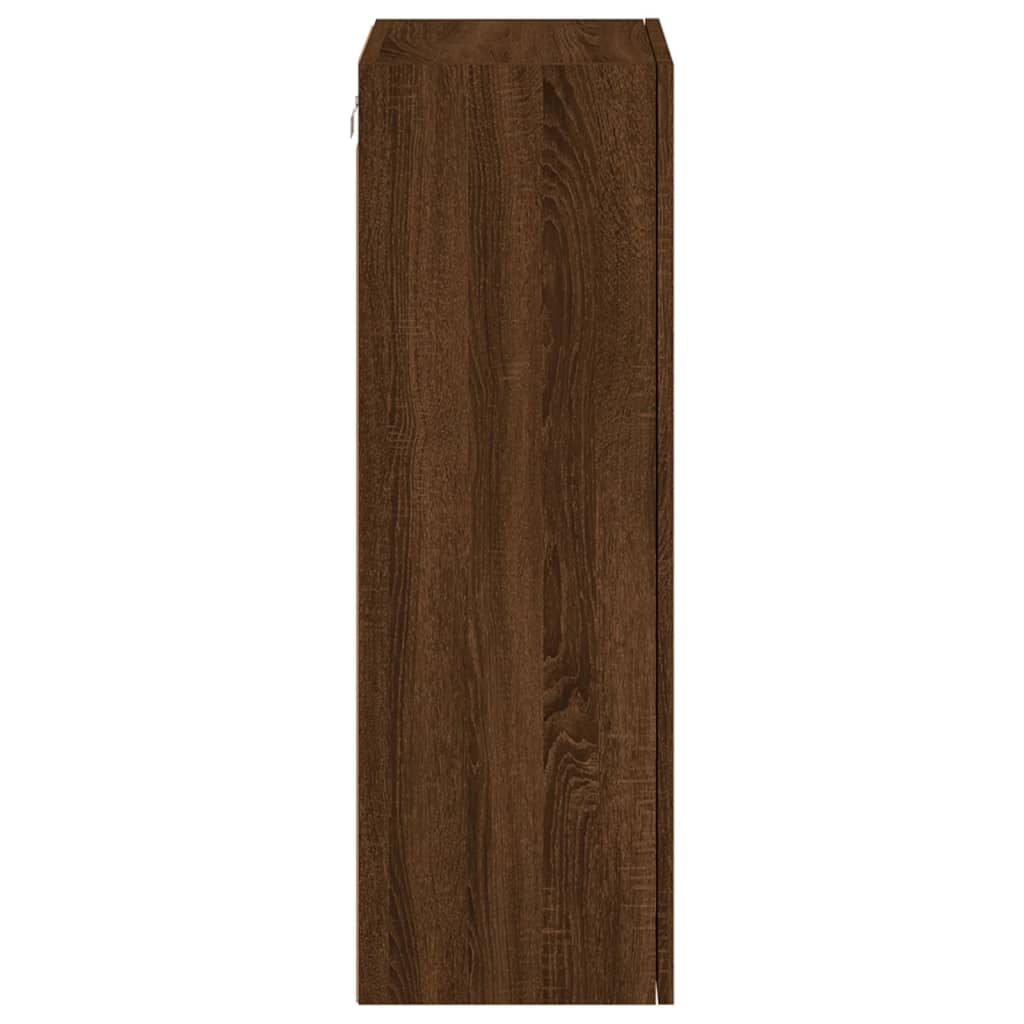 Meuble TV mural chêne marron 40,5x30x90 cm bois d'ingénierie - XIOS