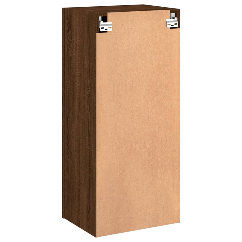 Meuble TV mural chêne marron 40,5x30x90 cm bois d'ingénierie - XIOS