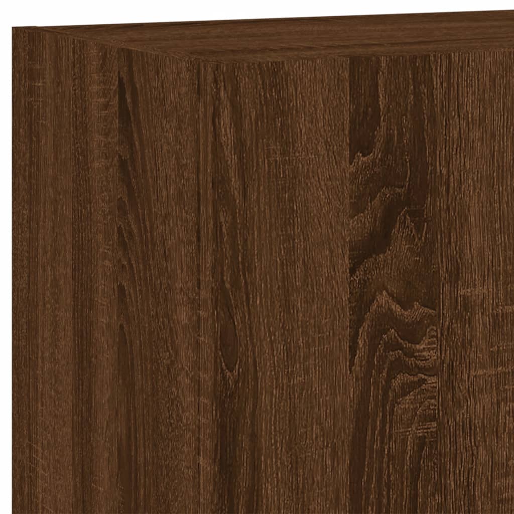 Meuble TV mural chêne marron 40,5x30x90 cm bois d'ingénierie - XIOS