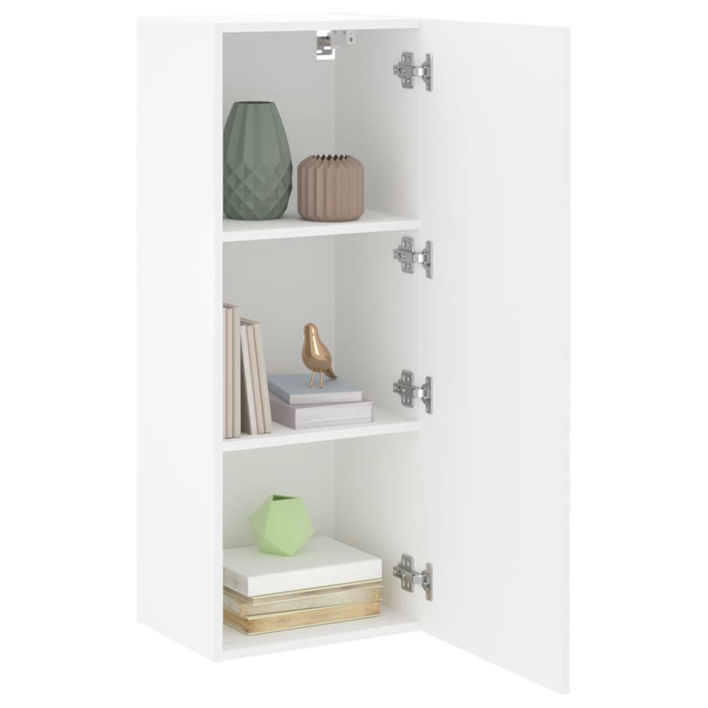 Meuble TV mural blanc 40,5x30x102 cm bois d'ingénierie - XIOS