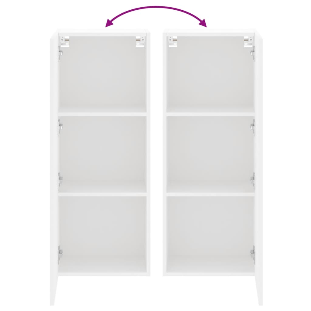 Meuble TV mural blanc 40,5x30x102 cm bois d'ingénierie - XIOS