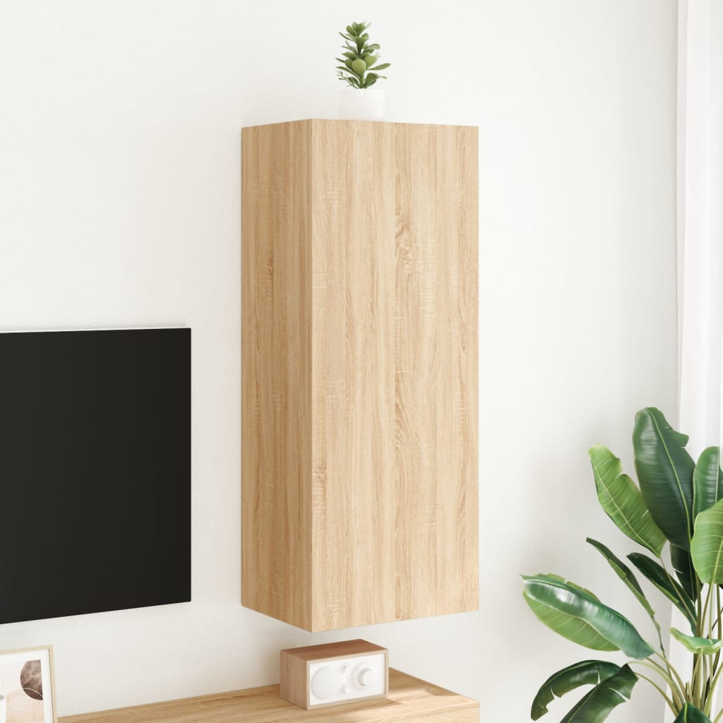 Meuble TV mural chêne sonoma 40,5x30x102 cm bois d'ingénierie - XIOS