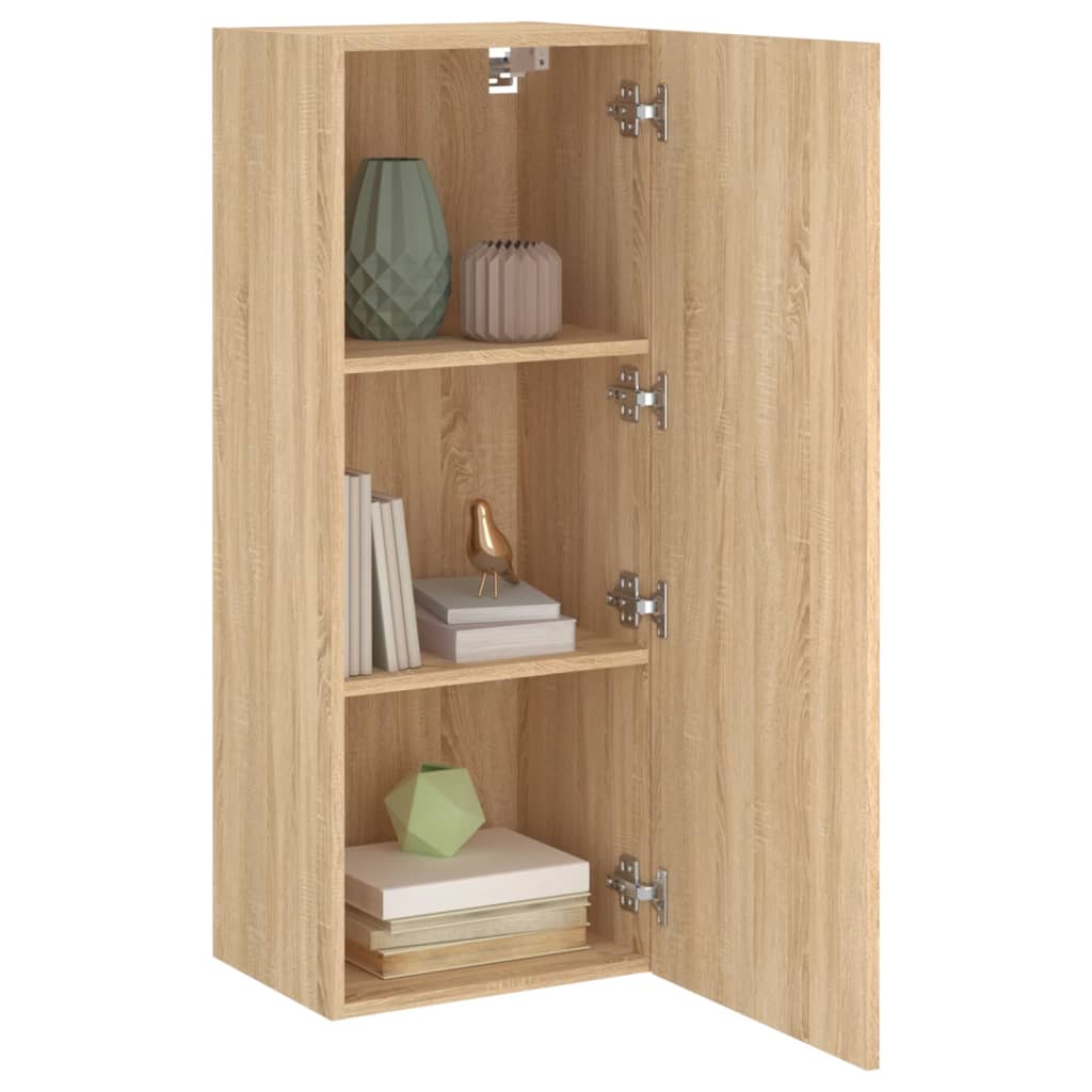 Meuble TV mural chêne sonoma 40,5x30x102 cm bois d'ingénierie - XIOS