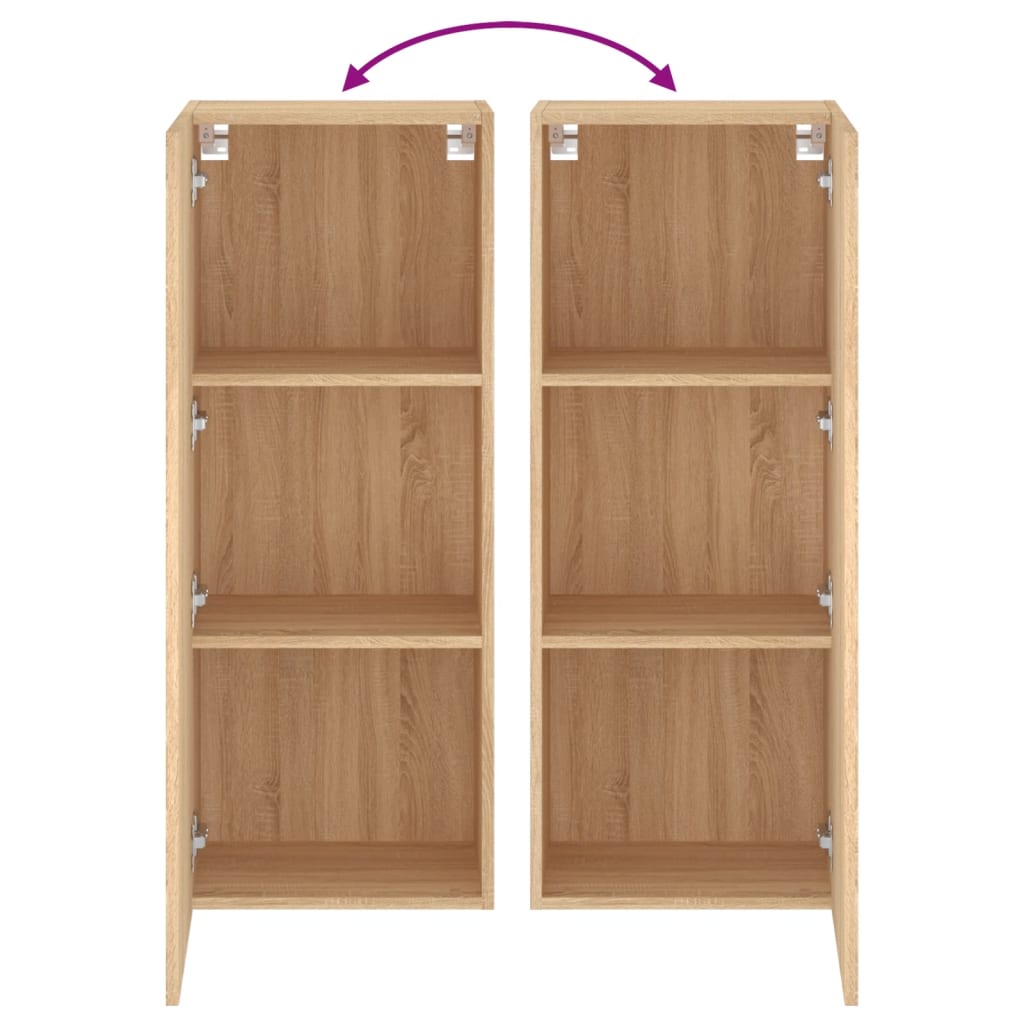 Meuble TV mural chêne sonoma 40,5x30x102 cm bois d'ingénierie - XIOS