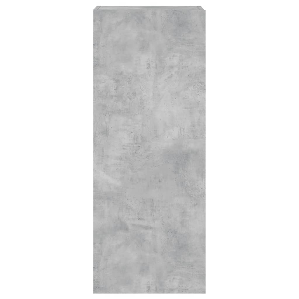 Meuble TV mural gris béton 40,5x30x102 cm bois d'ingénierie - XIOS