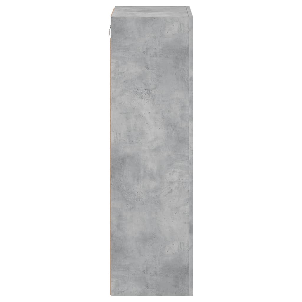 Meuble TV mural gris béton 40,5x30x102 cm bois d'ingénierie - XIOS