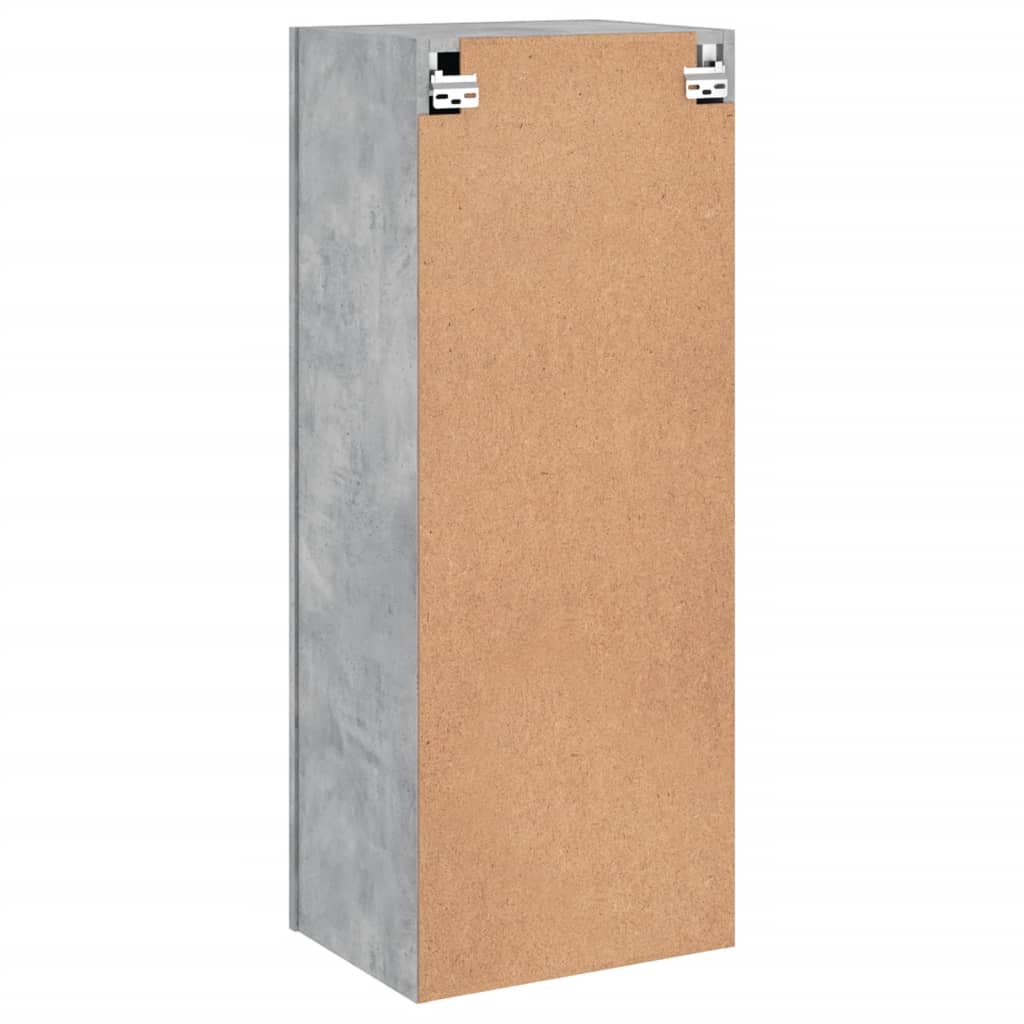 Meuble TV mural gris béton 40,5x30x102 cm bois d'ingénierie - XIOS