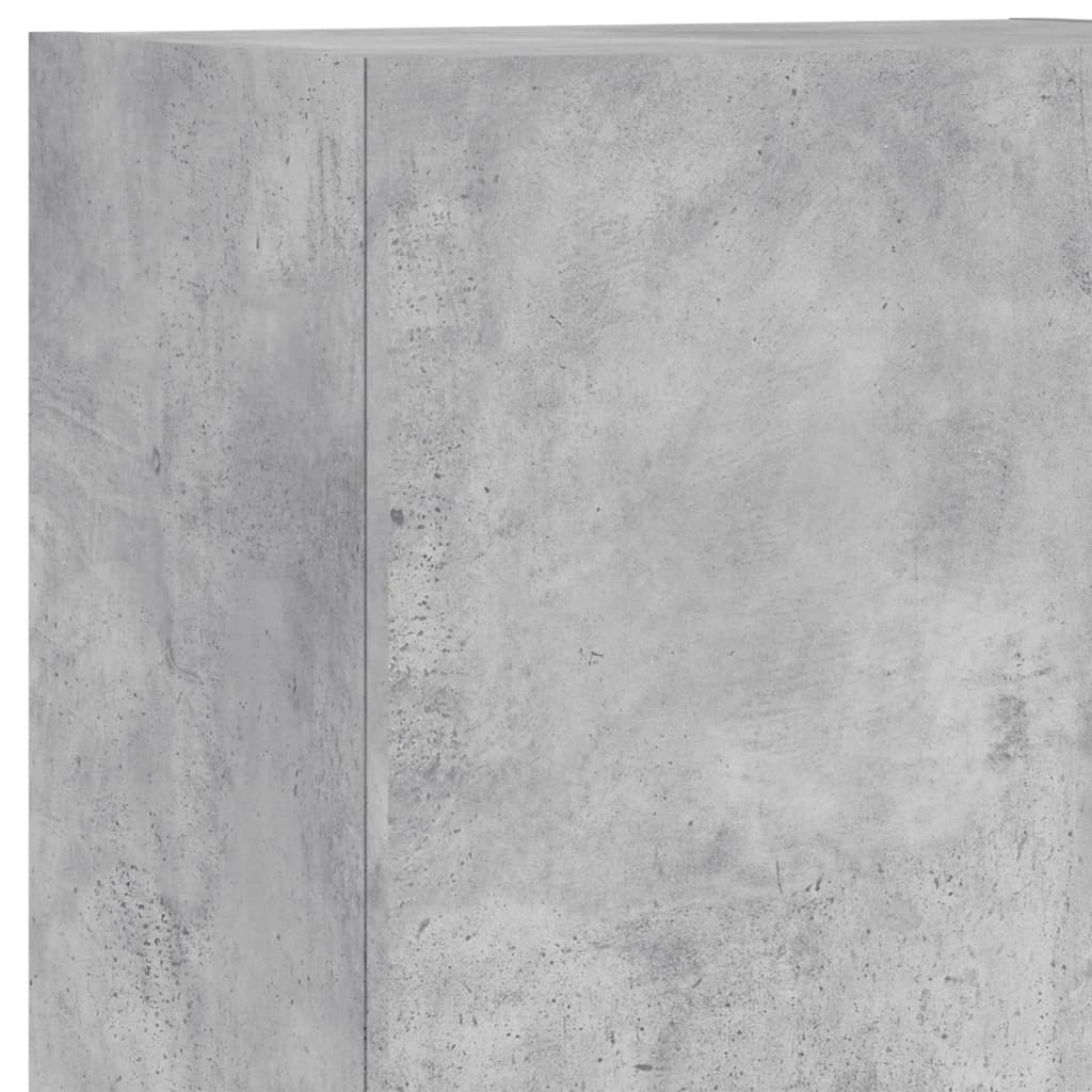 Meuble TV mural gris béton 40,5x30x102 cm bois d'ingénierie - XIOS