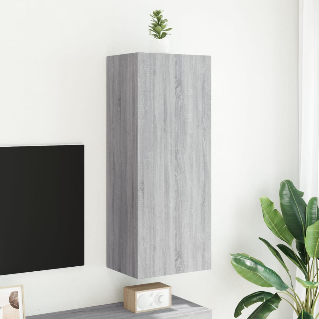 Meuble TV mural sonoma gris 40,5x30x102 cm bois d'ingénierie - XIOS