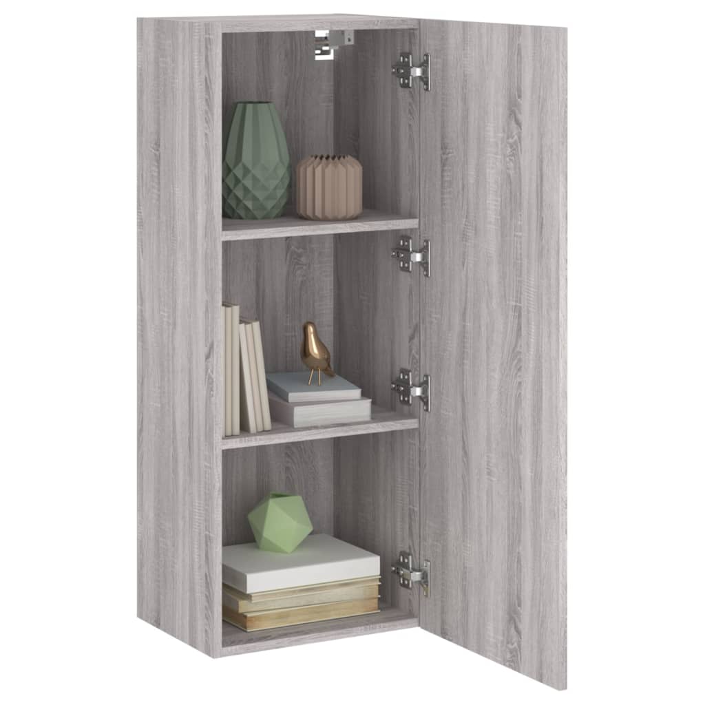 Meuble TV mural sonoma gris 40,5x30x102 cm bois d'ingénierie - XIOS