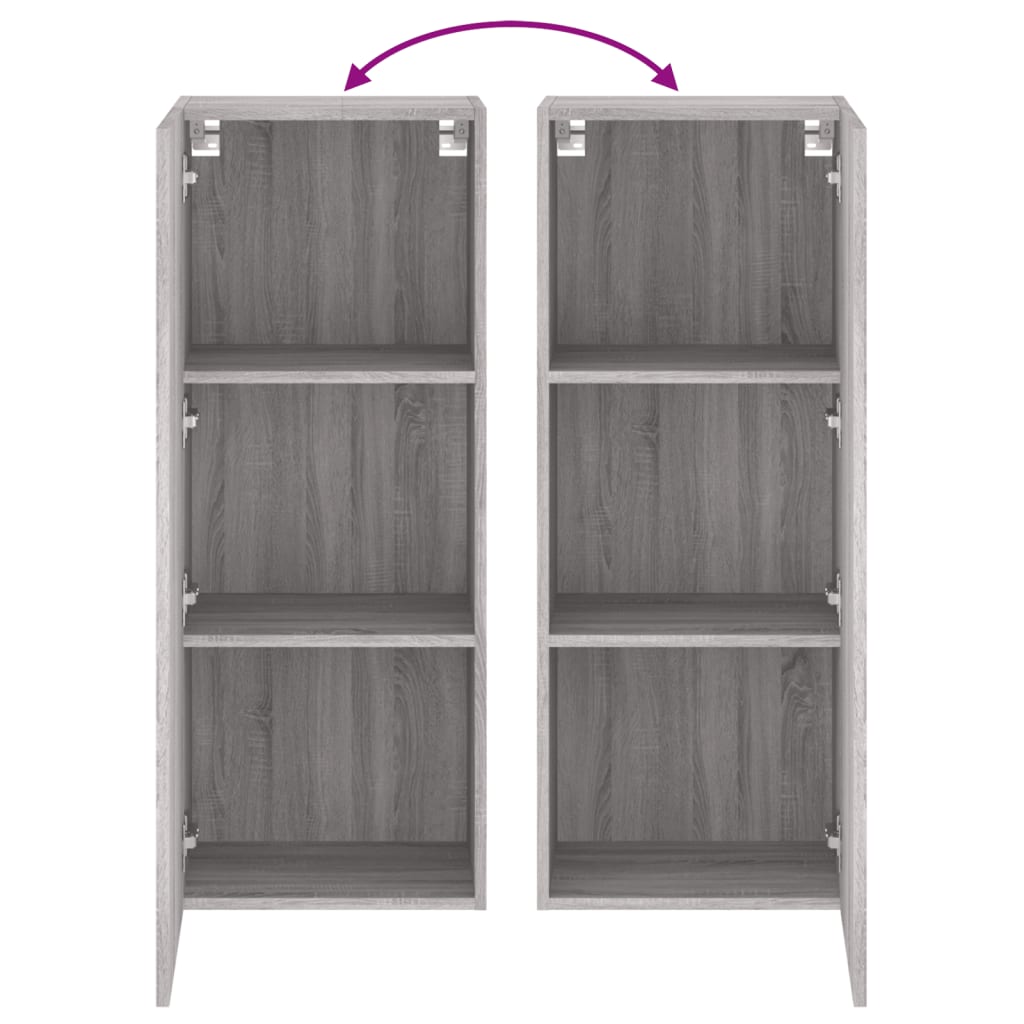 Meuble TV mural sonoma gris 40,5x30x102 cm bois d'ingénierie - XIOS