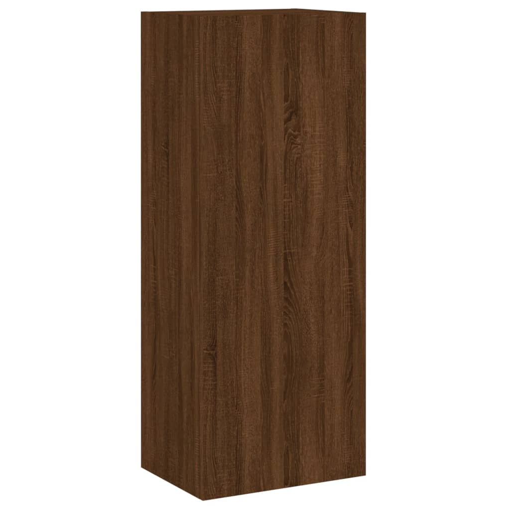 Meuble TV mural chêne marron 40,5x30x102 cm bois d'ingénierie - XIOS