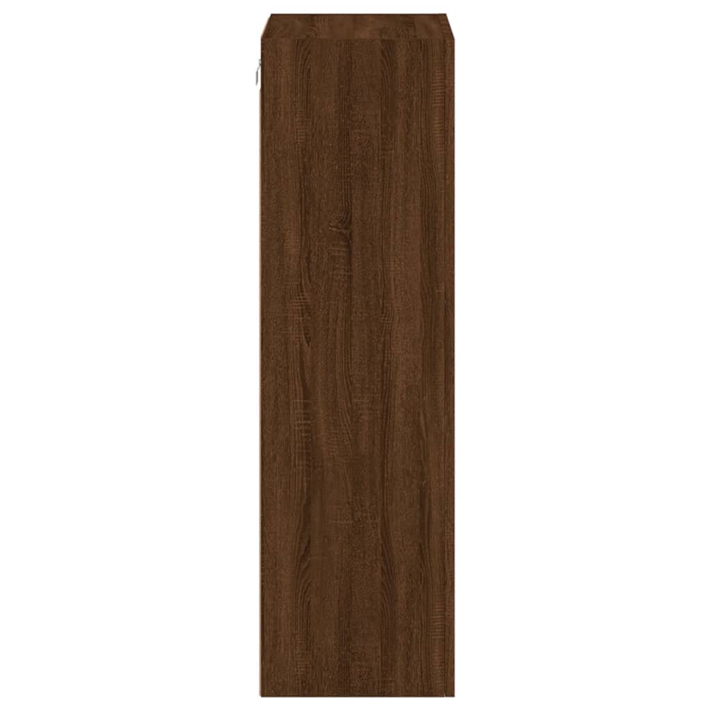 Meuble TV mural chêne marron 40,5x30x102 cm bois d'ingénierie - XIOS