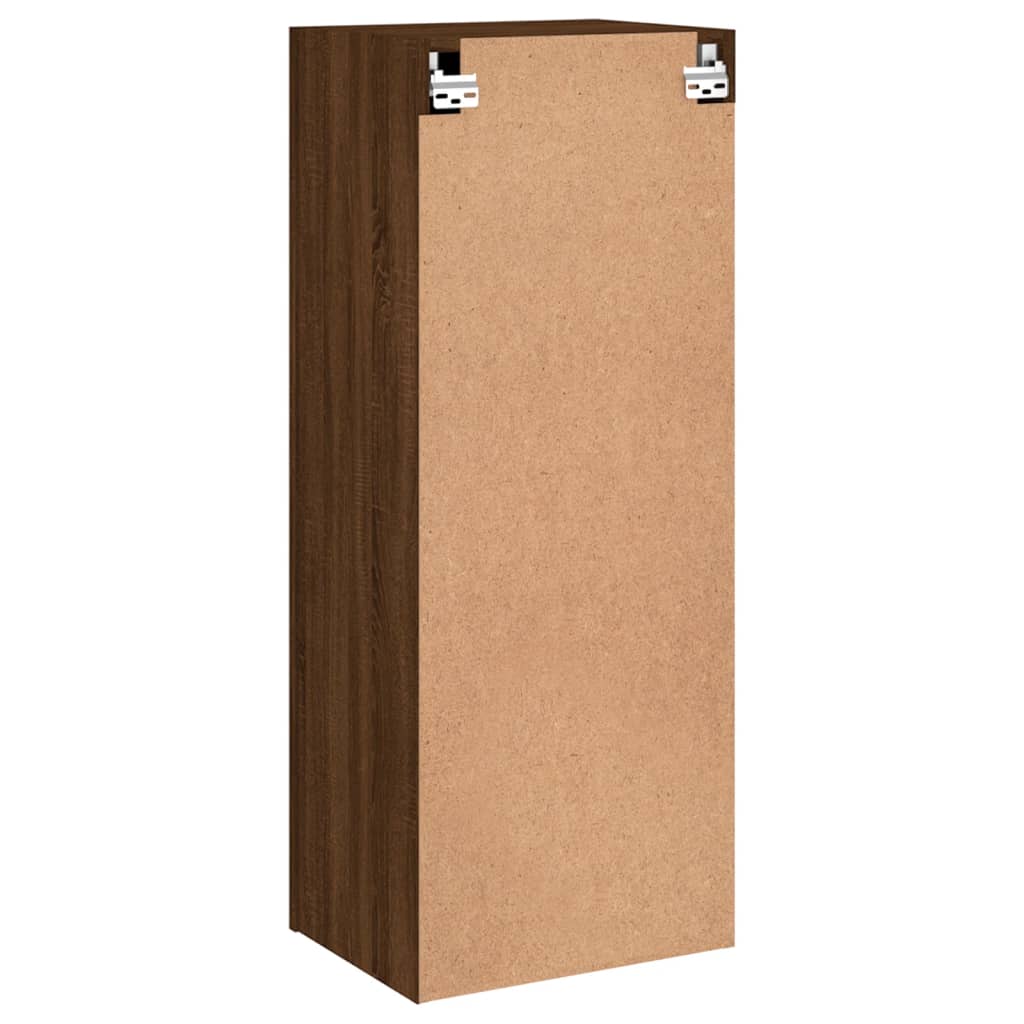 Meuble TV mural chêne marron 40,5x30x102 cm bois d'ingénierie - XIOS