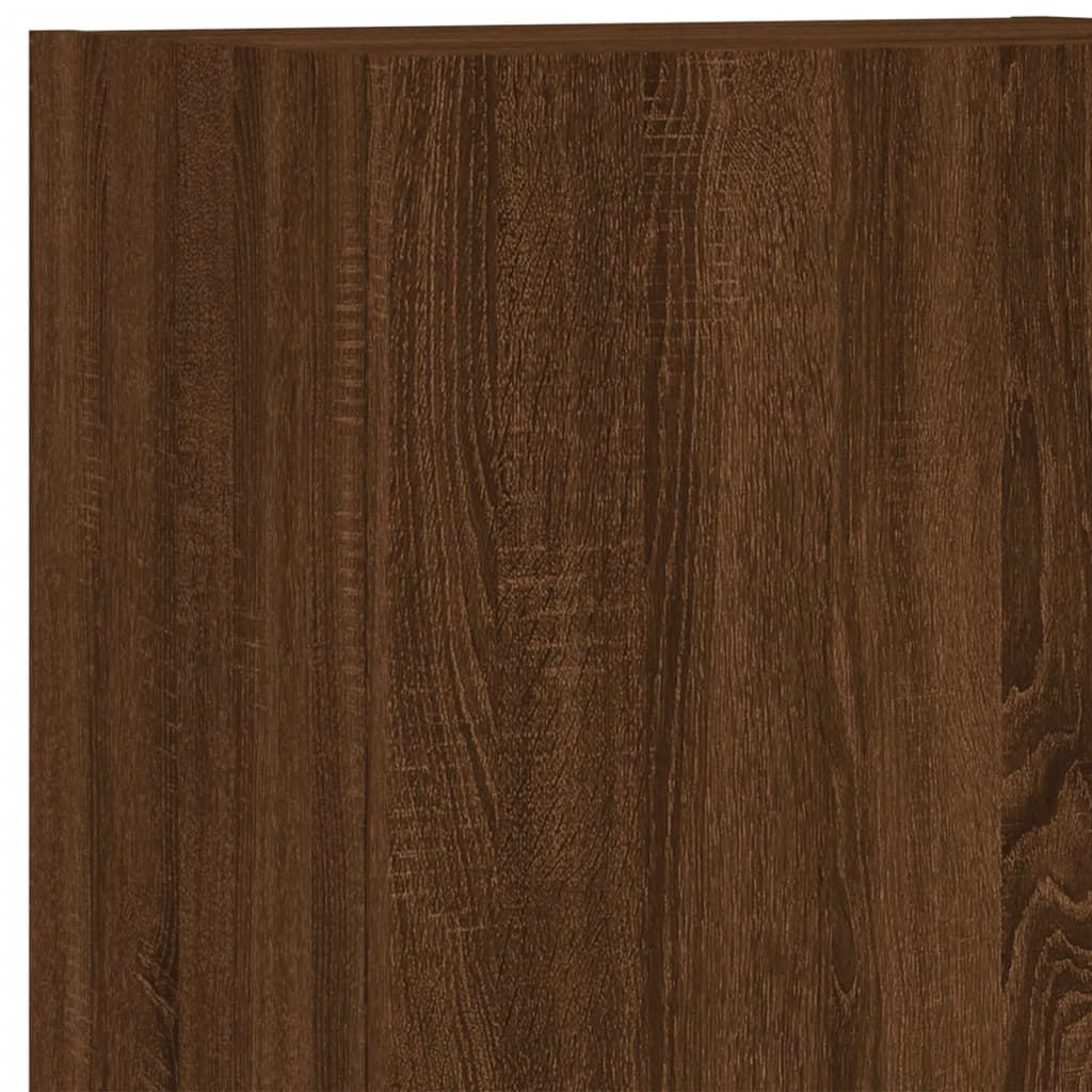 Meuble TV mural chêne marron 40,5x30x102 cm bois d'ingénierie - XIOS