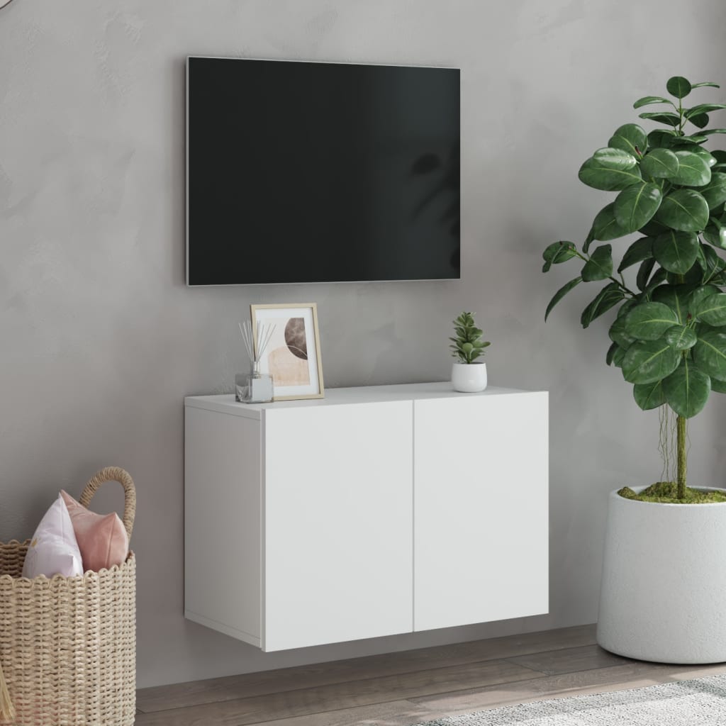 Meuble TV mural blanc 60x30x41 cm - XIOS