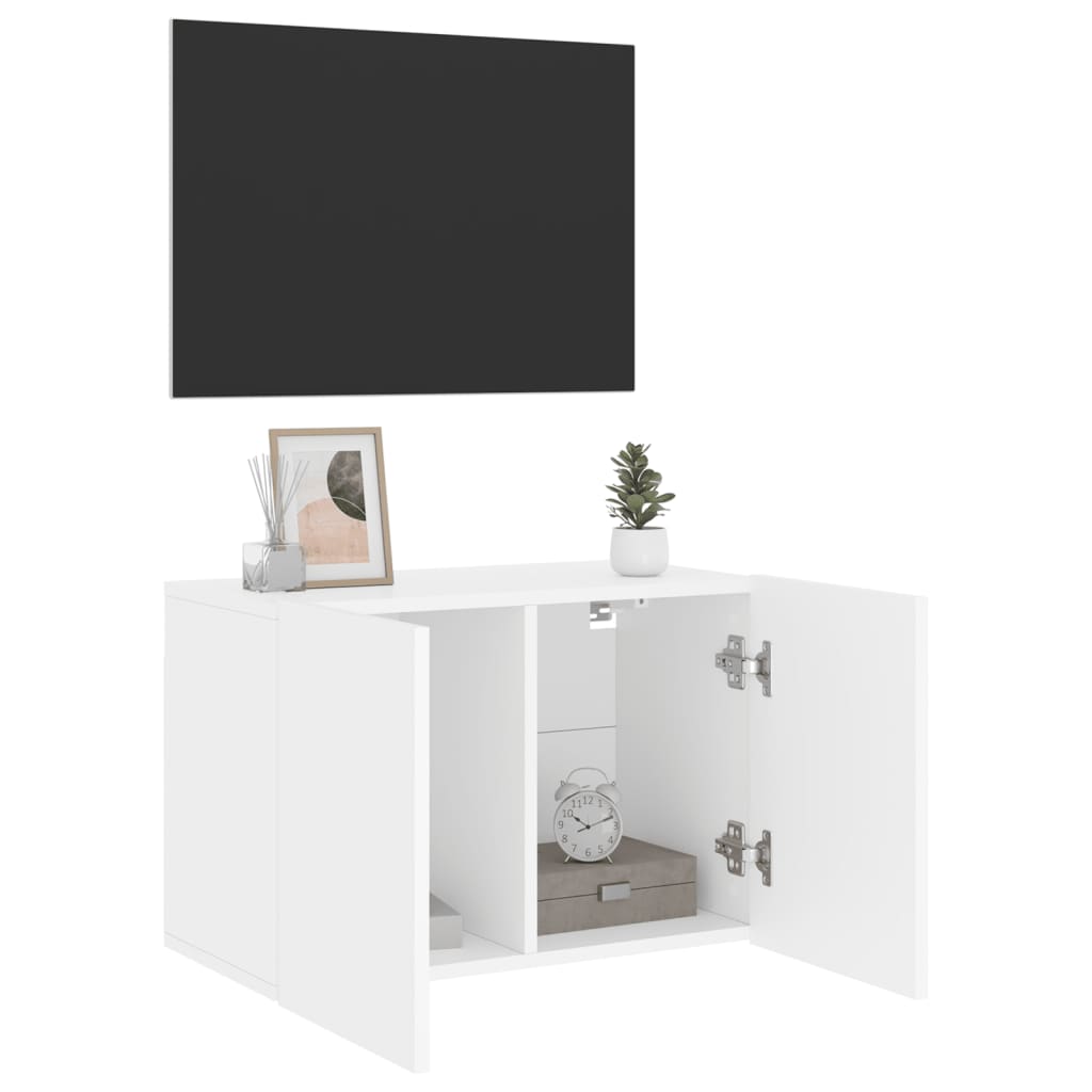 Meuble TV mural blanc 60x30x41 cm - XIOS