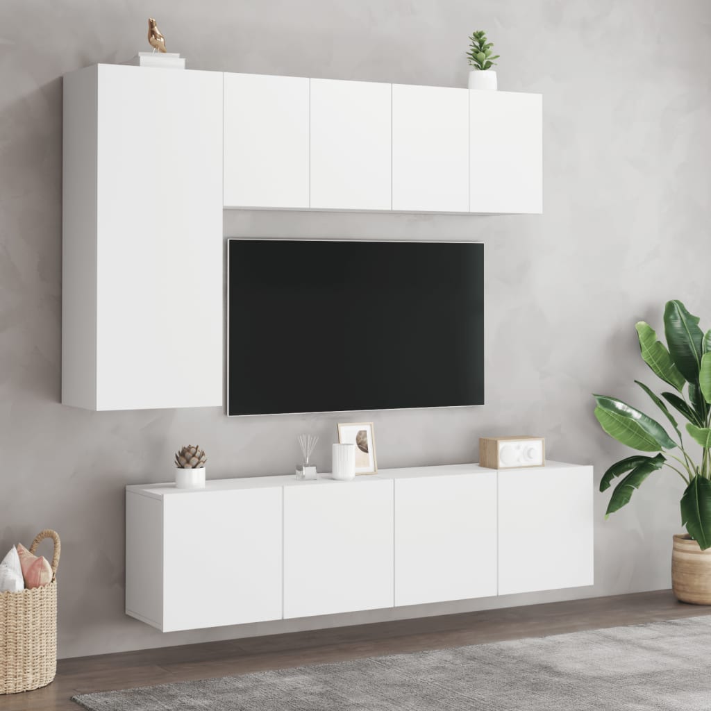 Meuble TV mural blanc 60x30x41 cm - XIOS