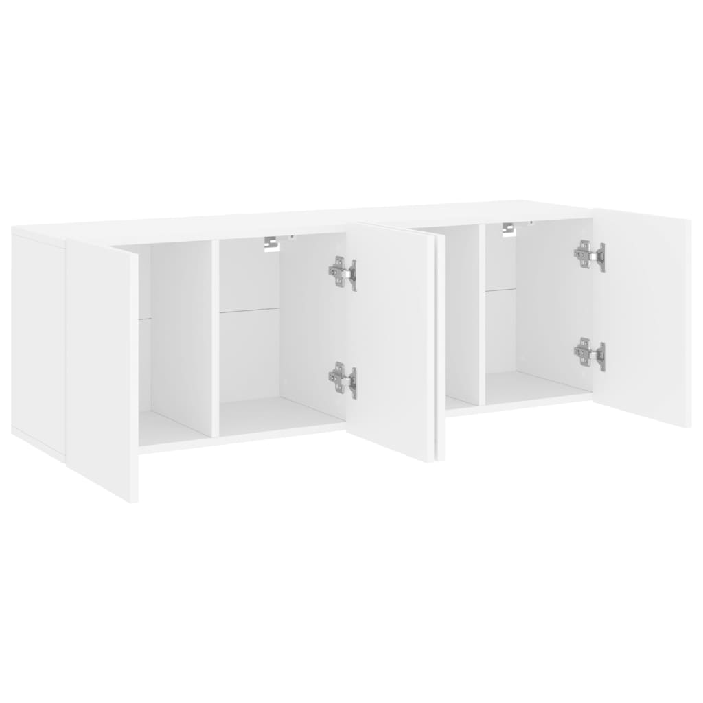 Meubles TV muraux 2 pcs blanc 60x30x41 cm - XIOS