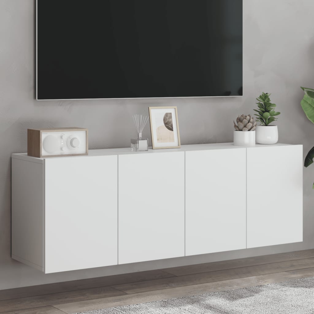 Meubles TV muraux 2 pcs blanc 60x30x41 cm - XIOS