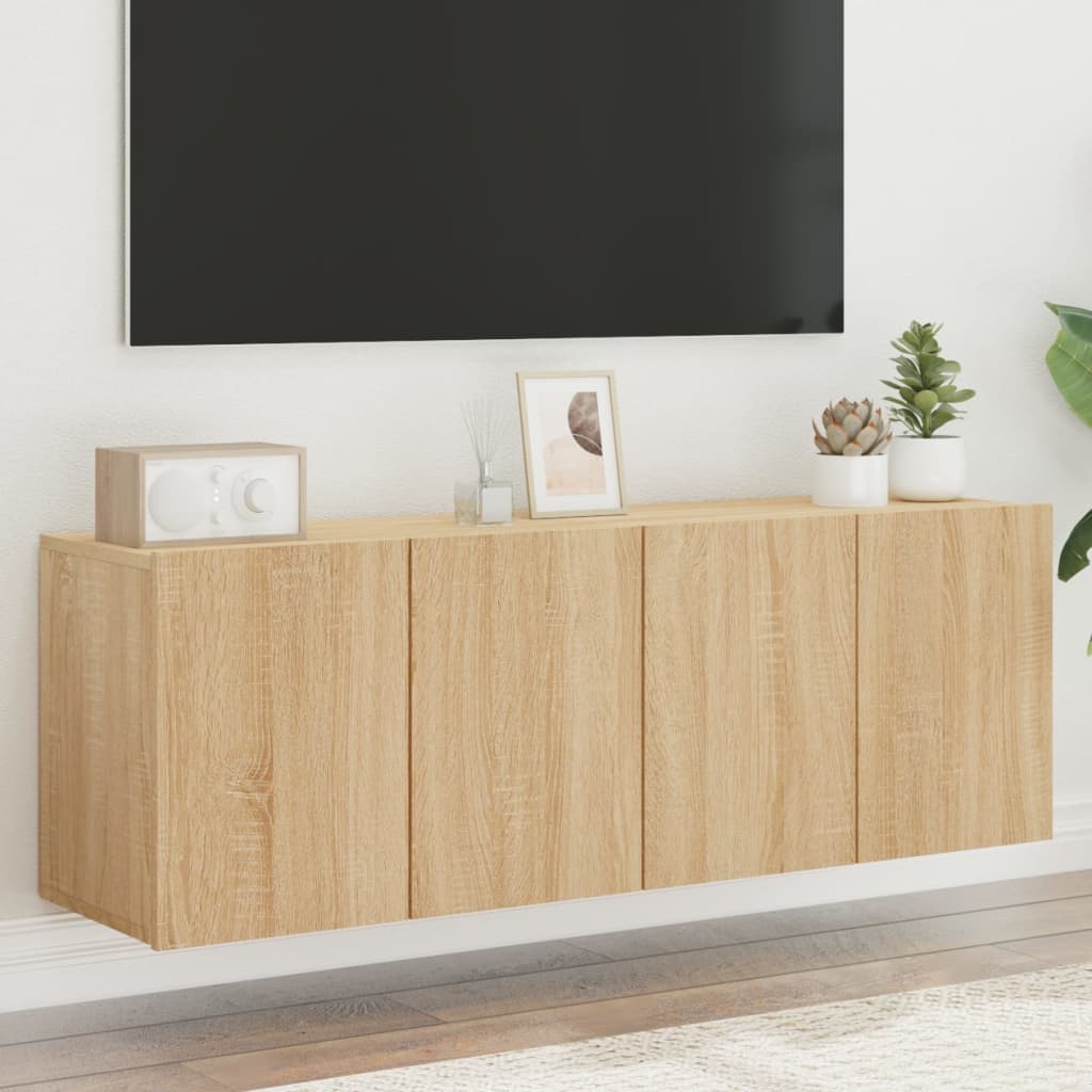 Meubles TV muraux 2 pcs chêne sonoma 60x30x41 cm Meubles TV vidaXL