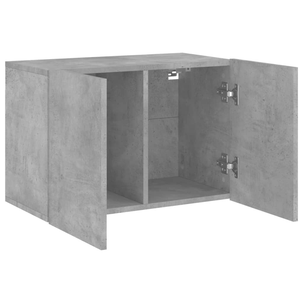 Meuble TV mural gris béton 60x30x41 cm - XIOS